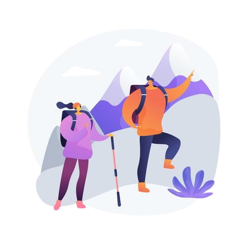 Illustration de deux personne en train de marcher
